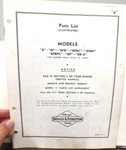 Briggs & Stratton Engine Model 8FBC 8FBPC 8P 8R-6 Parts List. Fixed Price $13.95.