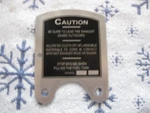 Maytag Model 92 Caution Plate Short Shallow Tank S-284. Fixed Price $16.95.