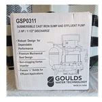 Goulds Water Technology GSP0311 Submersible Cast Iron Sump Pump 1/3 Hp. Fixed Price $250.00.