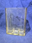 Antique Exide Tytex KXH-7 Glass Battery Jar Case 10X7.5X4 Farm Lighting Station. Fixed Price $50.00.