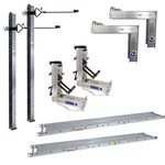 Aluminum Pump System Poles, Bench, Brace, Jacks, & 14"X24' Stage. Fixed Price $3509.00.