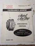 Fairbanks-morse Induction Motor Operator Service Manual Parts List Qza Cu. Fixed Price $91.87.