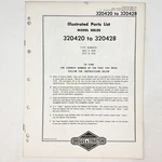 Vtg 1973 Briggs & Stratton 320420-320428 Illustrated Parts List. Fixed Price $9.99.
