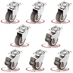 8PCS 1.5 Inch Low Profile Swivel Casters Wheels, Small Heavy Duty Rubber Roll.... Fixed Price $30.46.