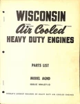 Wisconsin Air Cooled Heavy Duty Engines Model Agnd Parts List Manual MM-271-D. Fixed Price $24.99.