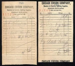 Chicago Edison Company Electric Supply 2 Receipts - Hicks Motor Cycle*. Fixed Price $19.99.