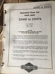 Vtg 1973 Briggs & Stratton 231401-231476 Illustrated Parts List. Fixed Price $10.00.