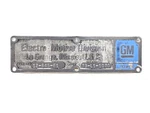 Vintage General Motors Electro-motive Division 12-645-E1 Diesel Engine Nameplate. Fixed Price $114.95.