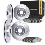 For Tesla 3 2017-2025 Brake Rotor Set Front And Rear Cast Iron Silver. Fixed Price $750.10.