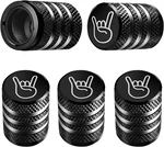 5-PACK Tire Valve Stem Caps -black- Car Truck Motorcycle Bike Rock & Roll. Fixed Price $12.99.