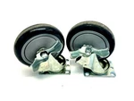 Durable Plate Mount Cam Brake Swivel Casters Poly Pro 5" X 1-1/4" Lot Of 2. Fixed Price $29.69.