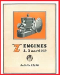 Brochure For Fairbanks Morse "z" 2, 3, & 6 Hp Stationary Hit N' Miss Engines. Fixed Price $25.00.