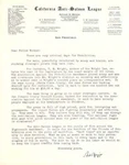 Arthur Briggs / Two Typed Letters One California Anti-saloon League. Fixed Price $52.00.