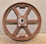 Antique Split 2 Piece Flat Belt Pulley Line Shaft Hit & Miss Engine Collectible. Fixed Price $149.99.