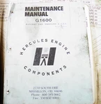 Hercules G1600 Natural Gas And Lpg Engine Maintenance Book. Fixed Price $39.99.