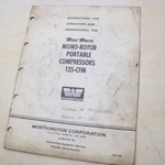 Worthington Mono Rotor 125 Cfm Air Compressor Parts Manual Book Catalog List. Fixed Price $27.00.
