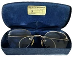 Antique 1920S 1930S Rimless Eyeglasses 12K Gf Original Optometrist Case. Fixed Price $175.00.