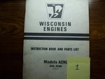 Wisconsin Engines Instruction Book And Parts List Models Aenl Aens. Fixed Price $5.99.