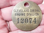 Vintage General Motors (gm) Cleveland Diesel Engine Division - Id Badge Ohio. Fixed Price $35.00.