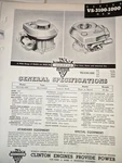 Clinton Engines Series VS-3100-1000 Gem General Specifications Parts List. Fixed Price $16.99.