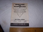 Vintage Operation & Maintenance Manual Clinton Engines A-2100 3100 Avs. Fixed Price $12.00.
