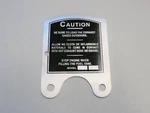 Maytag Gas Engine Model 92 Caution Plate New Repro Motor Wringer Washer. Fixed Price $17.85.