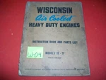 Wisconsin Air Cooled H.d. Engines-instruction Book & Parts List-models Te Tf. Fixed Price $28.90.