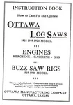 Ottawa Gas Engine Motor Buzz Log Saw Instruction Book Manual Hit Miss Magneto. Fixed Price $19.05.