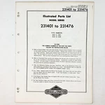 Vtg 1973 Briggs & Stratton 231401-231476 Illustrated Parts List. Fixed Price $9.99.