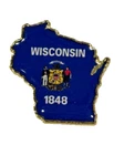 Wisconsin State Lapel Pin New. Fixed Price $7.95.