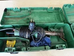 Leister Triac Industrial Heat Guns Lot Of 2 Green Black With Nozzles Untested. Fixed Price $425.00.