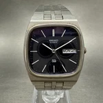 Seiko Sq Watch Men 32MM Blue Dial Silver Tone Daydate Rectangle New Battery. Fixed Price $119.99.