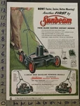 1956 Sunbeam Lawn Mower Twin-blade Electric Briggs-stratton Engine 29480. Fixed Price $24.95.