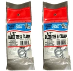 Dial 50235 1/2" Bleed Tee & Pump Hose Clamps By Max Cool (lot Of 2) *. Fixed Price $8.99.