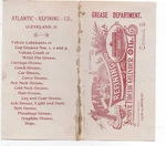 1890S Advertising Folder For Atlantic Refining Co Cylinder Oil Cleveland Ohio. Fixed Price $33.74.