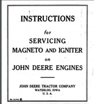 John Deere Hit & Miss Engine Magneto Book Manual Gloss Covers Comb Bound. Fixed Price $7.95.