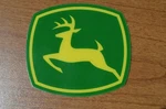 John Deere Yellow Leaping Decal JD5780. Fixed Price $12.95.