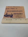 The Deane Steam Pumps And Water Works Engines Co. 1895 Ephemera. Fixed Price $6.99.