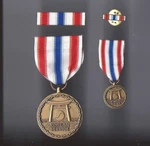 Merchant Marine Korean Service Award Medal With Mini Ribbon Bar And Lapel Pin. Fixed Price $19.99.