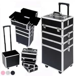 Pro Aluminum Rolling Makeup Jewelry Case Salon Cosmetic Organizer Trolley. Fixed Price $81.99.