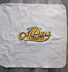 Rumley Oil Pull Tractor Flag Dealer Advertising Shop Towel Rag Banner. Fixed Price $16.00.