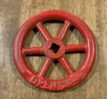Vintage Round 6 Spokes 4" Diameter Cast Iron Steam Punk Valve Handle. Fixed Price $28.00.