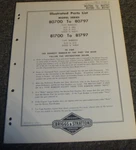 Briggs & Stratton Model Series 81700-81797 Engine Illustrated Parts List Xz. Fixed Price $70.56.