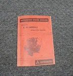 Mitsubishi K4D K4E KE150-T K4F-D Diesel Engine Owner Operator Manual. Fixed Price $97.68.