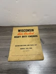 Vtg 1954 Wisconsin Air Cooled Heavy Duty Engines Models Acn Bkn Manual MM-270-C. Fixed Price $9.99.