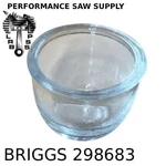 New Glass Sediment Bowl Fits Briggs Fuel Filter Strainers, Part # 298683. Fixed Price $9.99.