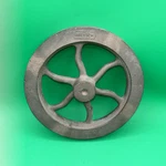 Breisch Small 8" Brass Curve Spoke Model Flywheel Hit Miss Gas Steam Engine. Fixed Price $145.00.