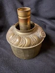 Antique Brass Oil Lamp Font, Fuel Tank, 1890S-1900S, Nice But Missing Filler Cap. Fixed Price $28.95.