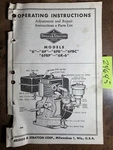 Briggs & Stratton 6FBC 6FBP 6R-6 Engine Owner Operator's Parts Manual. Fixed Price $20.00.