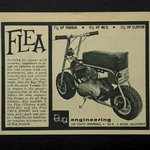 Bug Engineering Flea Mini Bike Yamaha Clinton Engines 1961 Vtg Print Ad. Fixed Price $11.99.